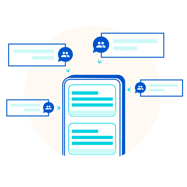 Illustration d'un téléphone mobile avec plein de notification